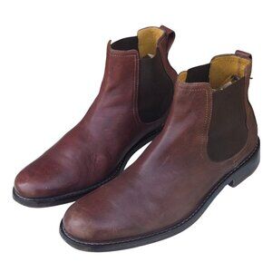 Mens Leather Chelsea Boots Brown Size 11 M Cole Haan Vintage Derby Shoes